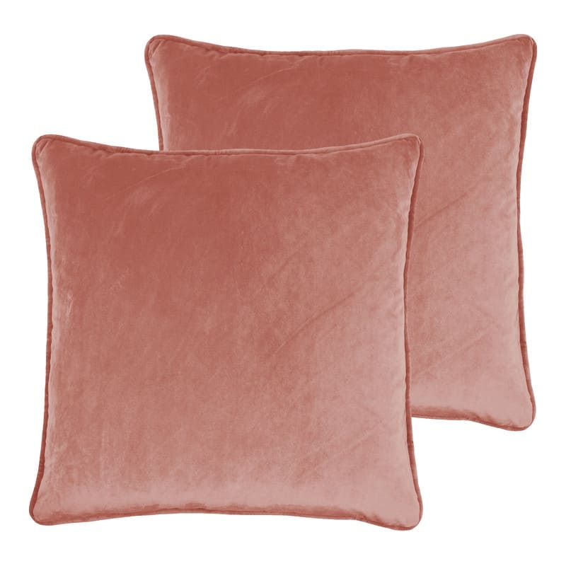 Sherry Kline Elite Velvet Corded Edge - Feather/Down Fill, Zippered, Set of 2 Pillows