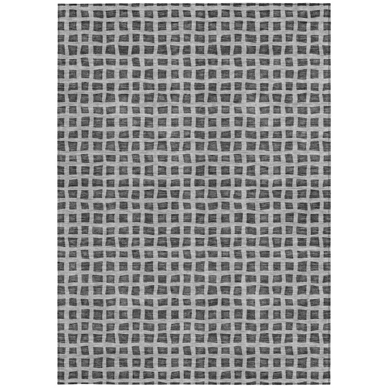 HomeRoots Geometric Transitional Rectangle Outdoor Rug