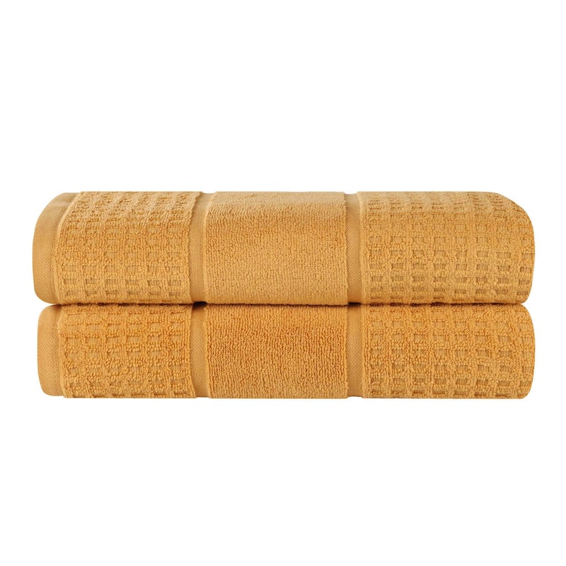 Superior Napa Zero Twist Cotton Soft Waffle Bath Sheet Set of 2