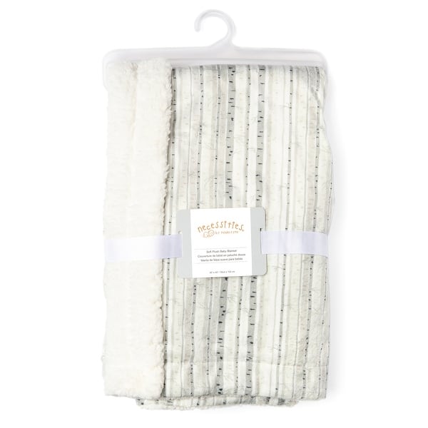 slide 1 of 1, Baby Girls and Boys Birch Pattern Mink Sherpa Blanket