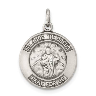 925 Sterling Silver Saint Jude Thaddeus Medal Pendant