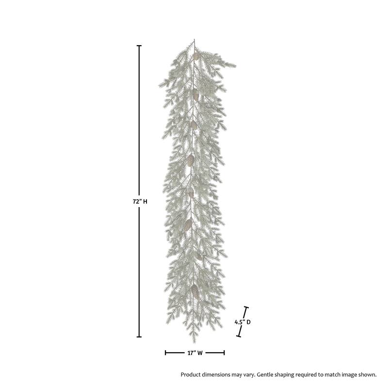 72" Wild Forest Spruce Garland With Pine Cone