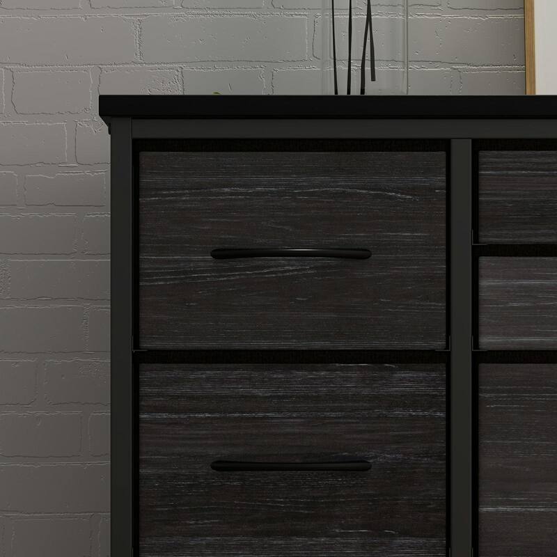 TV Stand with Power Outlet, 10 Drawers for 55'' TV - n/a