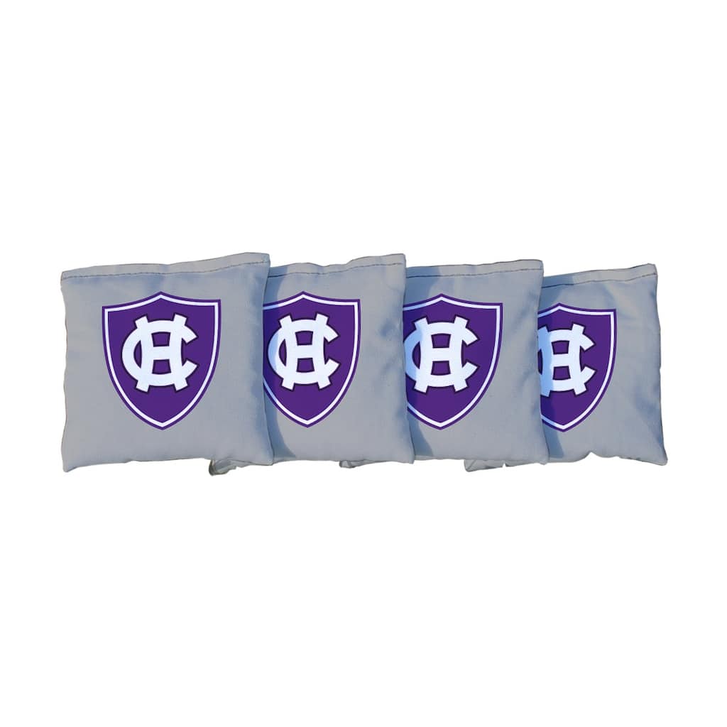 Holy Cross Crusaders Grey Cornhole Bags