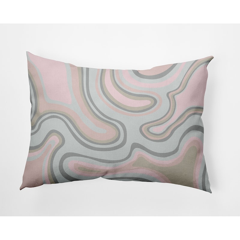 Agate Decorative Throw Pillow - Pale Pink - 14" x 20"