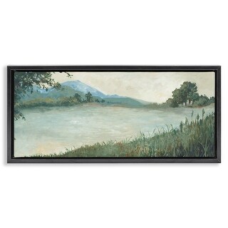 Stupell Grasses by Scenic Lake Framed Floater Canvas Wall Art Design By ...