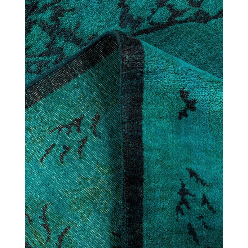 Vibrance One-of-a-Kind Hand-Knotted Area Rug - Green, 6' 2" x 8' 10" - 6' 2" x 8' 10"