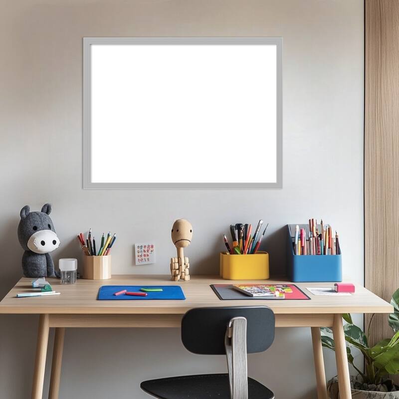 Amanti Art Hera Chrome Framed Dry Erase Magnetic Board