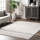 preview thumbnail 10 of 24, Nuloom Eliana Contemporary Striped Area Rug 4' x 6' - Grey