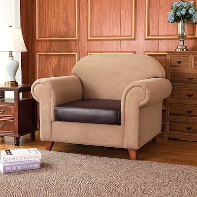 Subrtex 1-Piece PU Leather Chair Loveseat Sofa XL-Sofa Cushion Covers