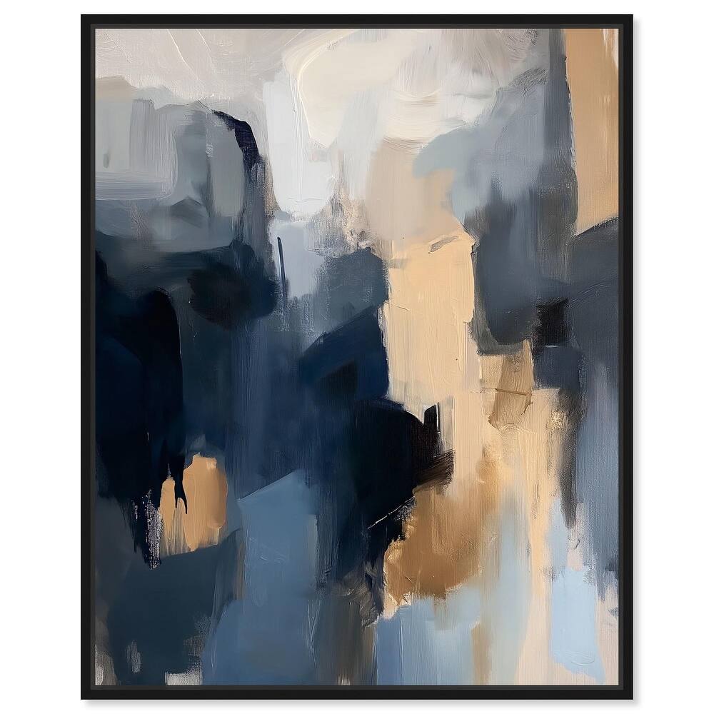 Navy Beige II Canvas by Art Remedy