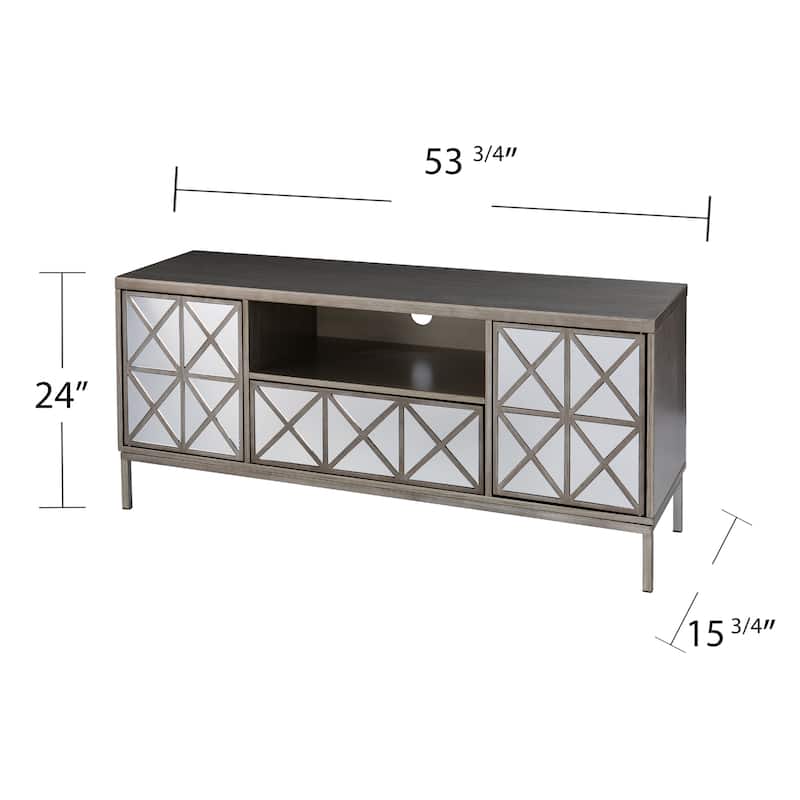 SEI Furniture Mirrored Media TV Stand for TV's up to 51"