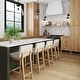 preview thumbnail 96 of 115, Gracie Modern Bar Stool, Boucle Upholstered Chair and Brushed Wooden Legs