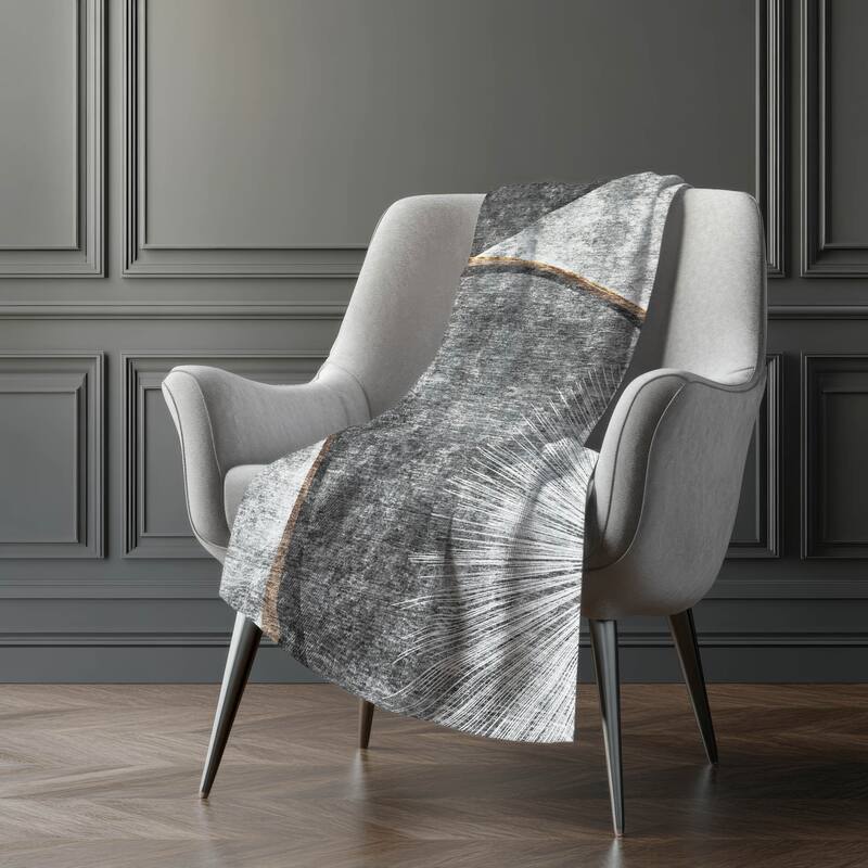 Premium Machine Washable Modern Chic Sherpa Throw Blanket
