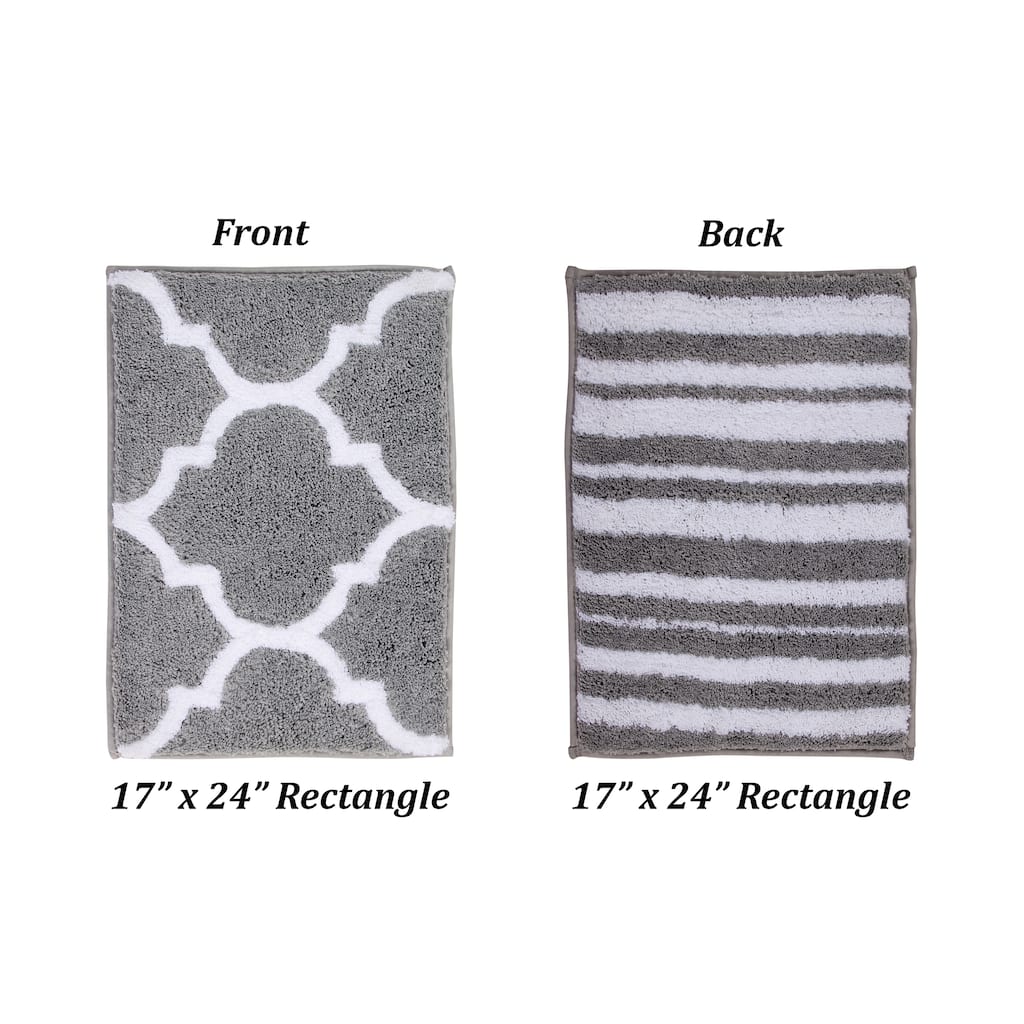 Better Trends Marrakesh Reversible 100% Polyester Tufted Bathroom Rugs – Ultra Soft, Water Absorbent, Machine Washable Bath Mats