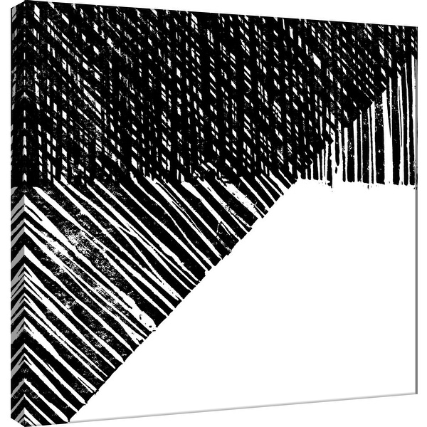 PTM Images 9-101138 PTM Canvas Collection 12" x 12" - "Starkly Lined C" Giclee Abstract Art Print on Canvas
