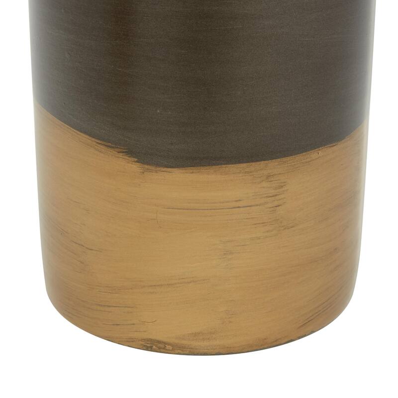 Metal Decorative Vase with Gold Accents - Set of 2 Gold - Roche River Decor