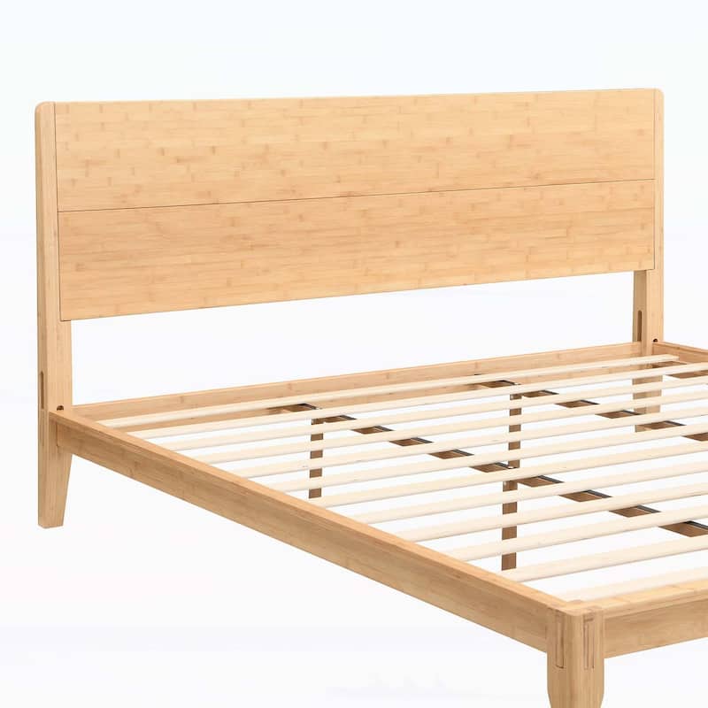 Graceful Bamboo Platform Bed for Dreamy Bedroom and Relaxing Sleep Experience