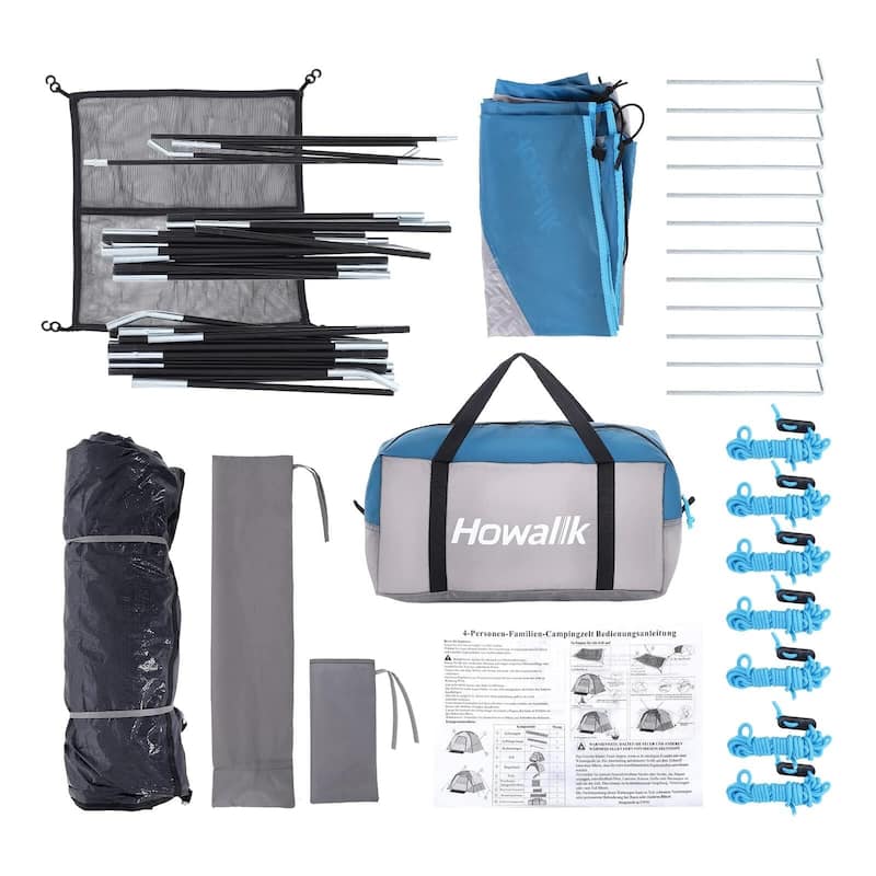 Camping Tent for 4 Person Outdoor Hiking