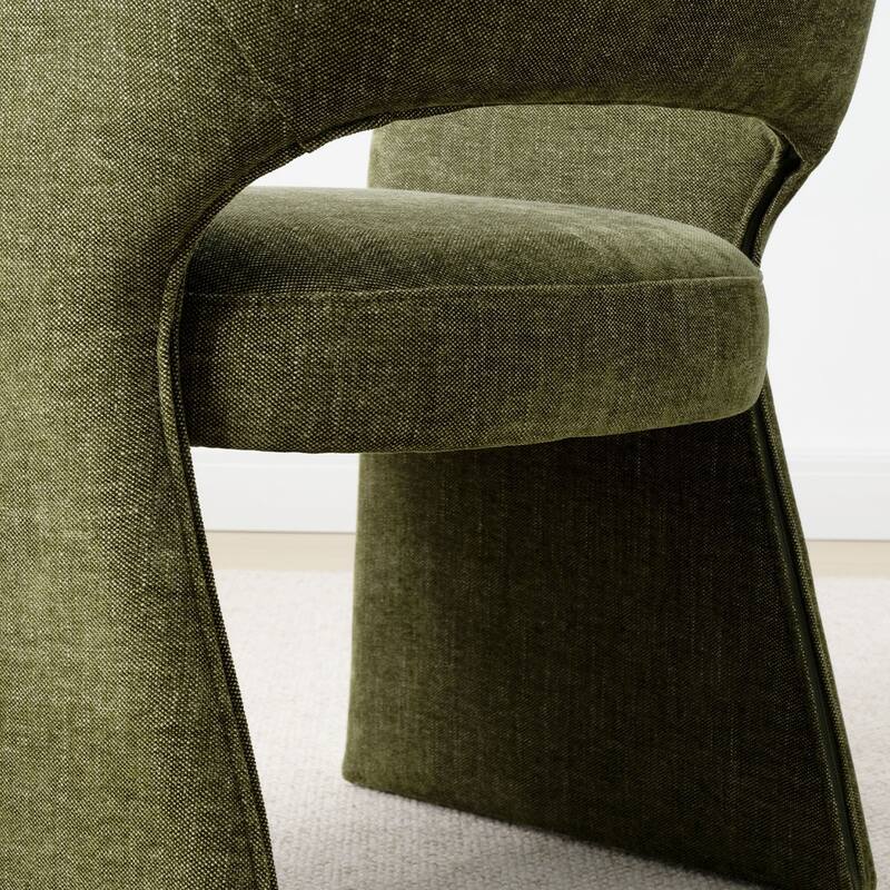 19" Seat Height Upholstered Fabric Dining Armchair (Set of 4)