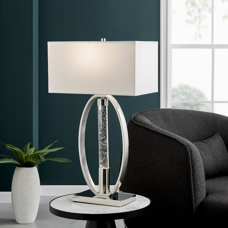 Sparkling Crystal & Chrome Table Lamp - N/A - Chrome