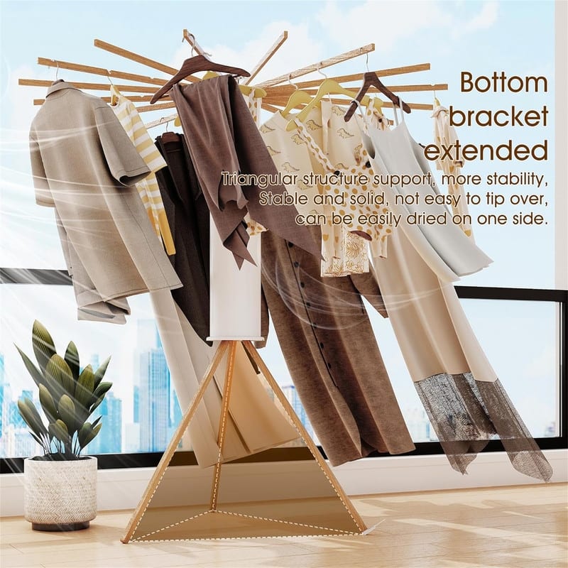 Clothes Drying Rack Foldable,Floor Standing Drying Rack Clothing - 27"D x 6"W x 7"H