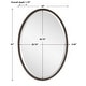 preview thumbnail 3 of 2, Uttermost Sherise 32" X 22" Oval Vanity Bathroom Wall Mirror with Hand