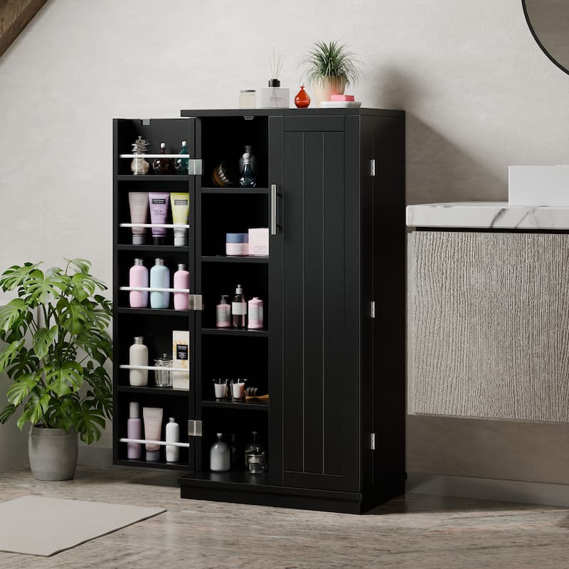 Futzca 47'' Wooden Multi-Room Storage Pantry Cabinet - N/A