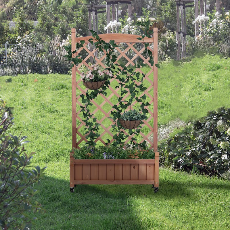 Raised Garden Bed with Trellis 2 Pack