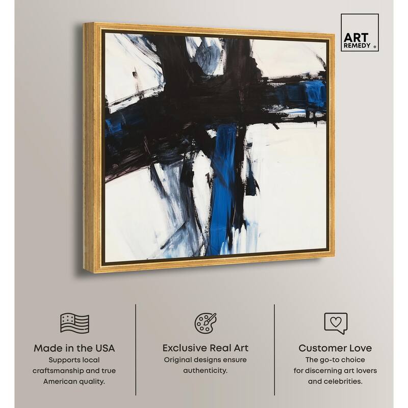 Blue Streak I Canvas by Art Remedy