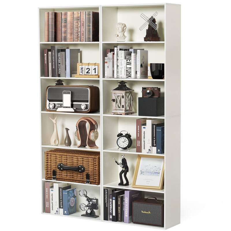Bookcase and Bookshelf, Floor Standing 6-Story High Bookshelf