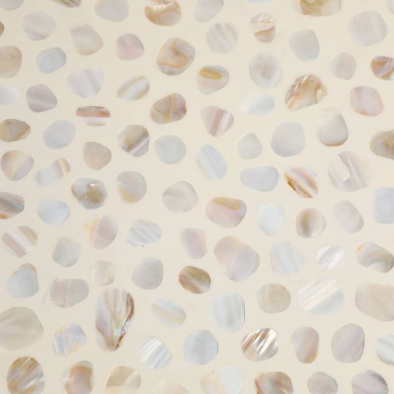 Rectangular Textured Tray with Metal Handles-Set of 2, 22", 18", White - 22.0"