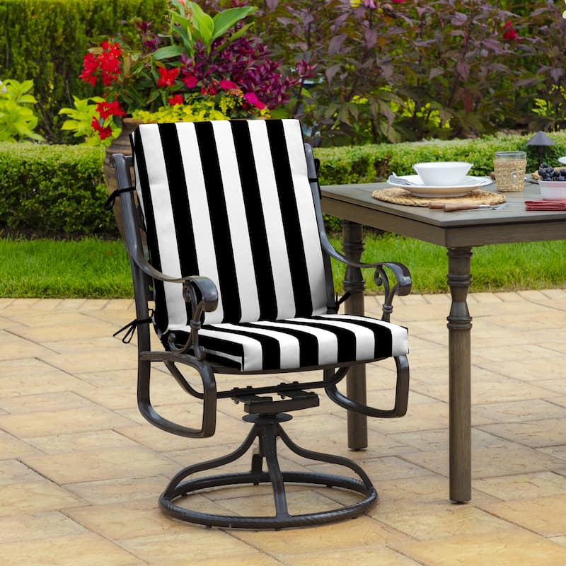 ARDEN Outdoor Cabana Stripe 44 x 20 in. High Back Dining Chair Cushion