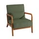 preview thumbnail 26 of 141, 25" W Mid Century Upholstered Wood Accent Chair with Pillow set of 2