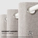 preview thumbnail 65 of 69, Deconovo Faux Linen Total Blackout Grommet Curtain (2 Panels)