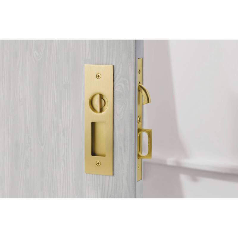 Emtek Narrow Modern Rectangular 7-1/4 Inch Privacy Mortise Pocket Door