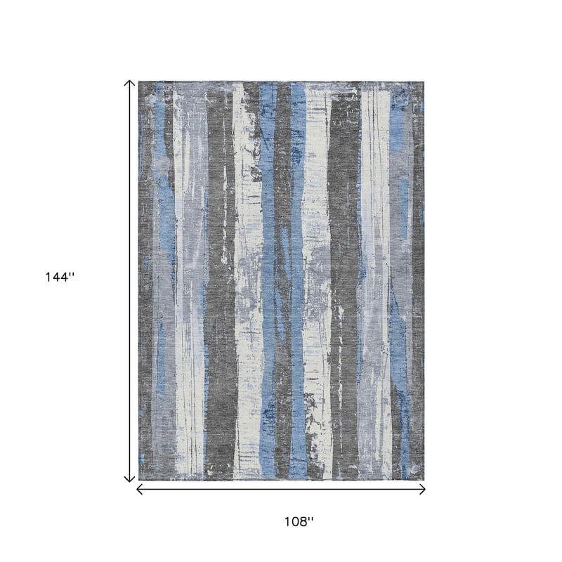 HomeRoots Striped Transitional Rectangle Outdoor Rug