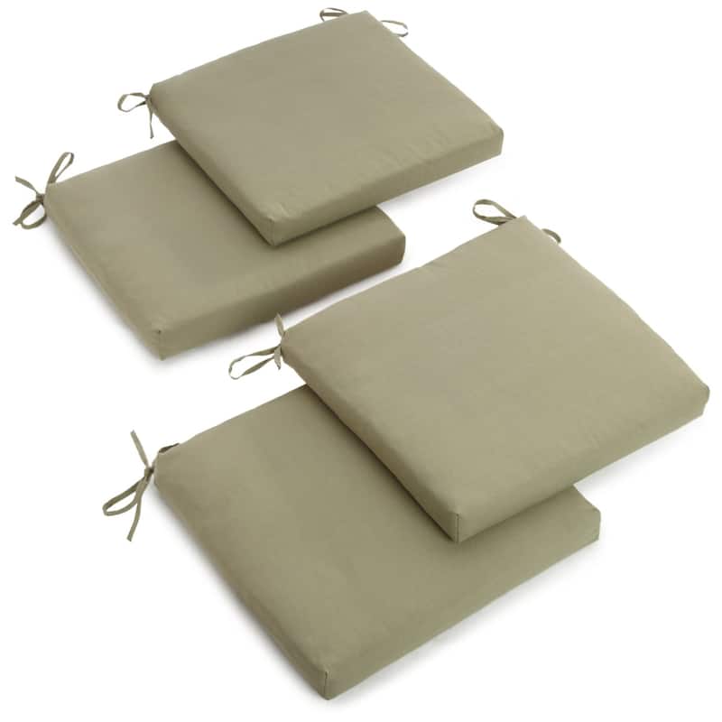 20-inch by 19-inch Twill Indoor Chair Cushion (Set of 1, 2, or 4) - 20 x 19 - Set of 4 - Sage