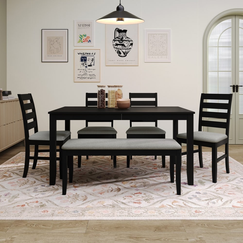 Clayfell Ouray 6-Piece Dining Set, Brown/Black