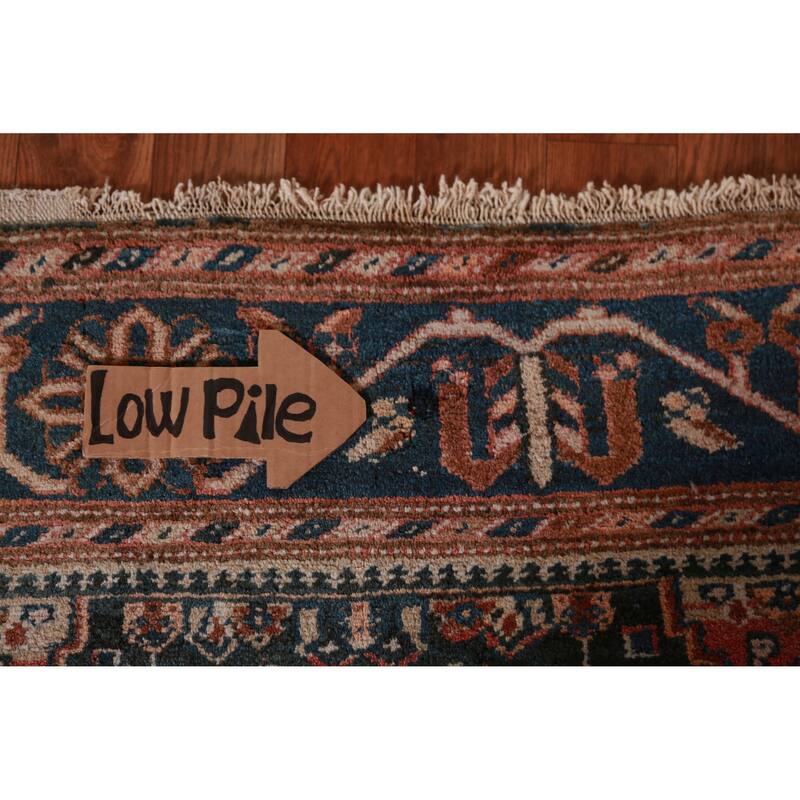 Hand Knotted Oriental 100% Wool Carpet Traditional Medallion Navy Blue & Blues Malayer Area Rug - 7' 0'' X 4' 0''