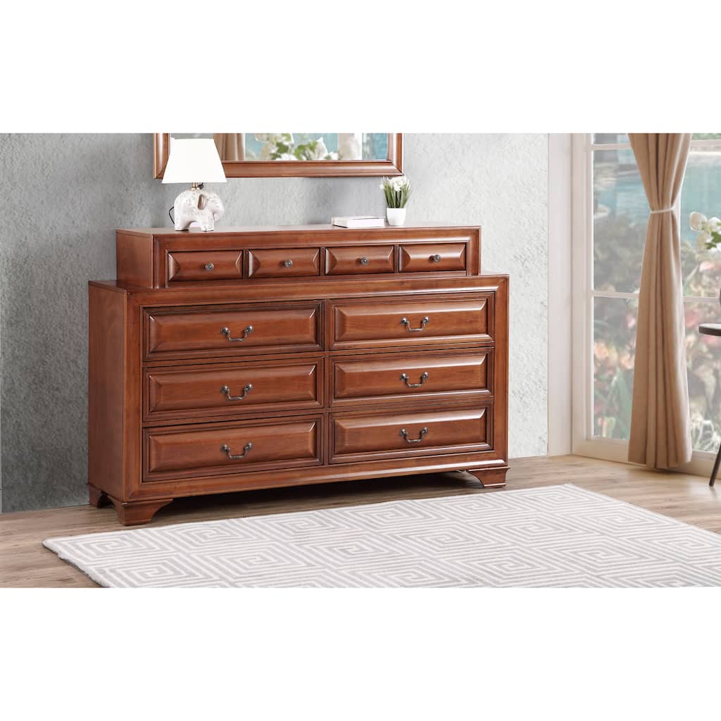 Glory Furniture LaVita Wooden Veneer Storage Dresser with 10 Drawers