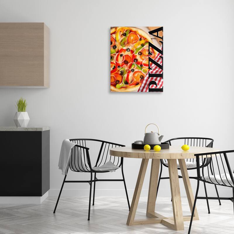 Stupell Gourmet Traditional Pizza Canvas Wall Art Design By Kim Allen