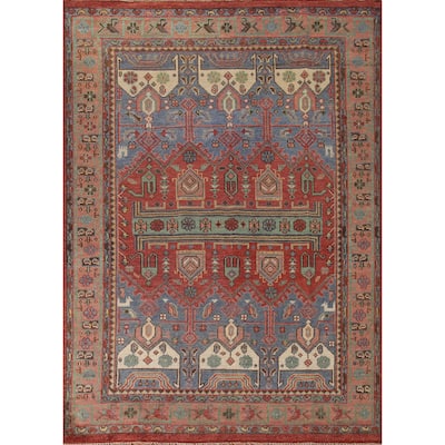 Traditional Sirjan Indian Area Rug Handmade Wool Carpet - 7'9"x 9'11"