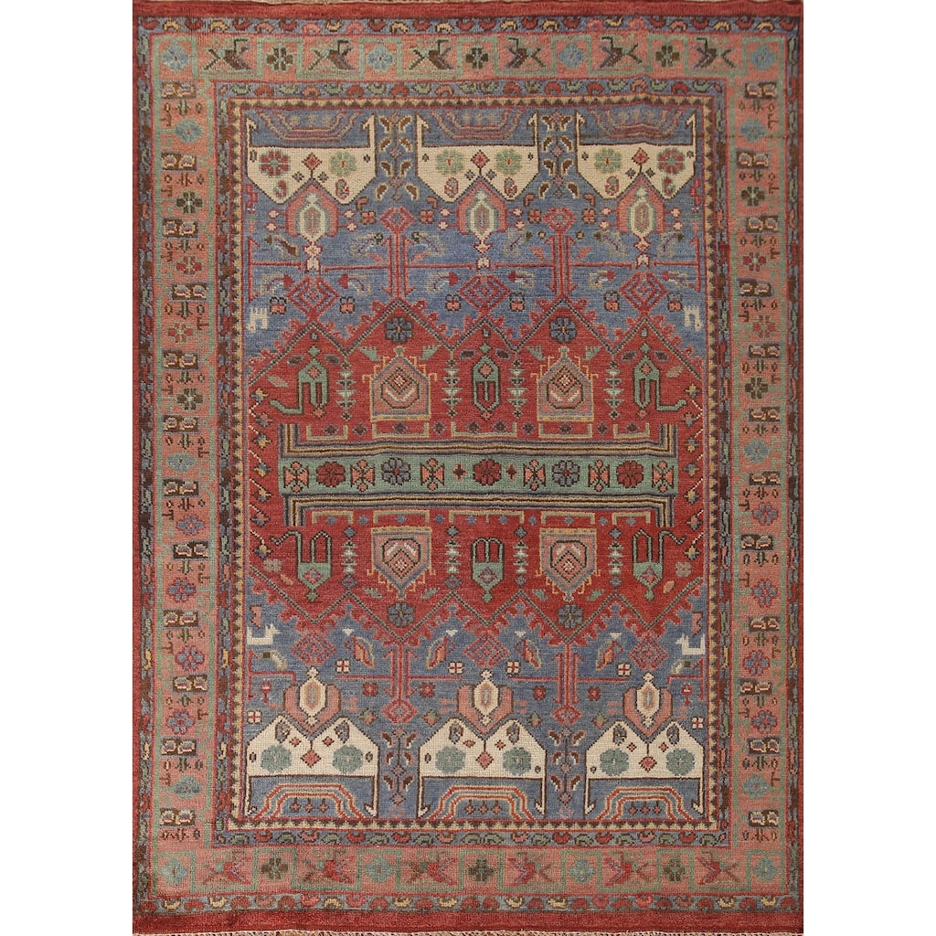 Traditional Sirjan Indian Area Rug Handmade Wool Carpet - 7'9"x 9'11"