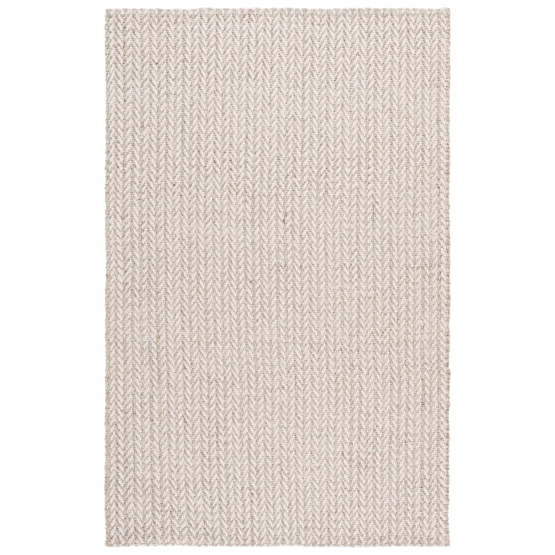SAFAVIEH Palm Beach Soile Sisal & Wool Rug - 6' x 9' - Ivory/Grey - 6' x 9'