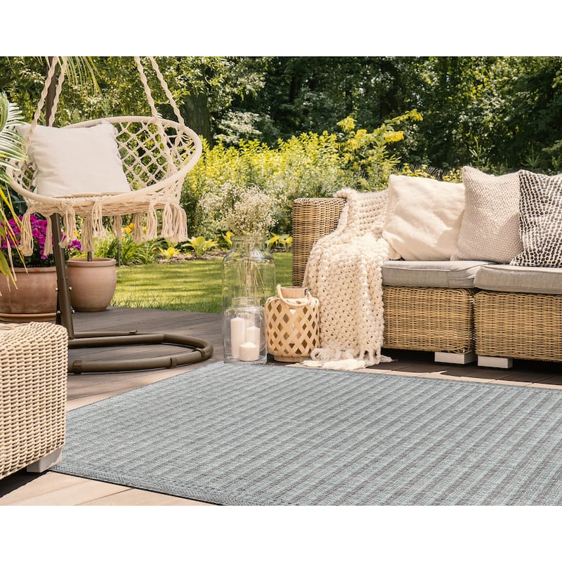 Liora Manne Malibu Simple Border Indoor/Outdoor Rug