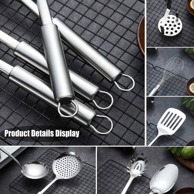Stainless Steel Kitchen Tool Set with Stand
