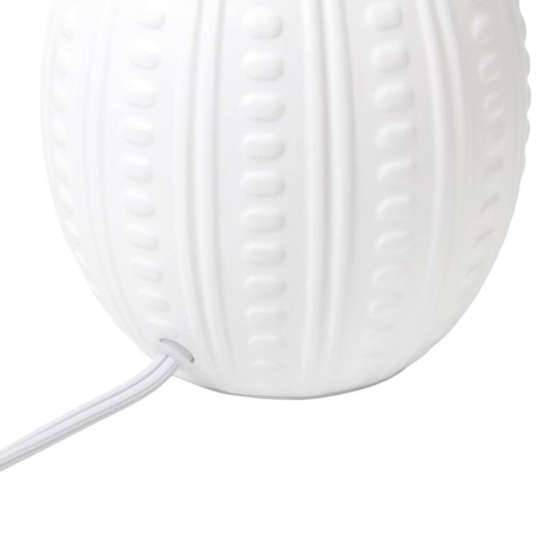 Mini Oval Table Lamp with Tapered Shade - 12.5" - Off White