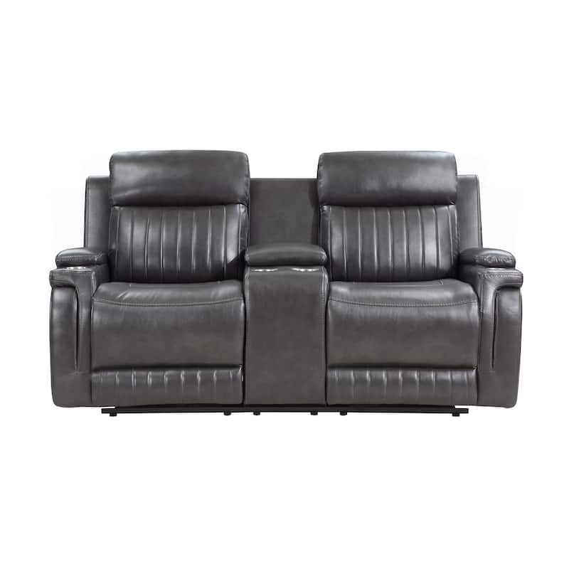 Nemesia 2-Piece Faux Leather Manual Reclining Sofa Set