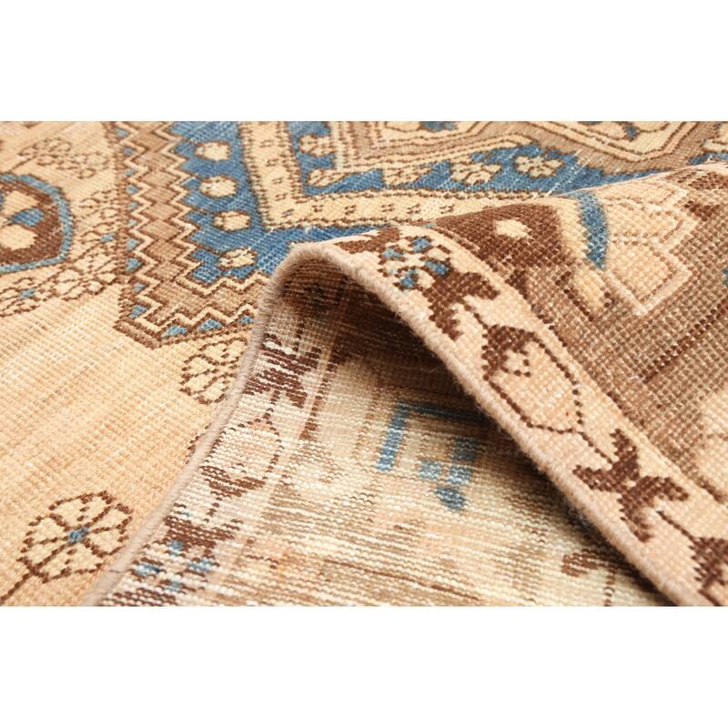 ECARPETGALLERY Hand-knotted Antalya Vintage Tan Wool Rug - 6'4 x 9'1